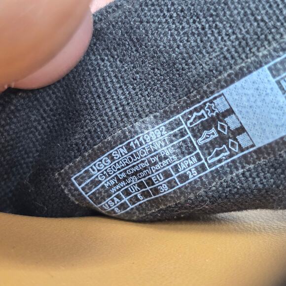 UGG Black Canvas Wedge Sandals Size 8 Womens Ankle Wrap Espadrilles - Picture 8 of 8